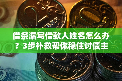 济南借条漏写借款人姓名怎么办？3步补救帮你稳住讨债主动权