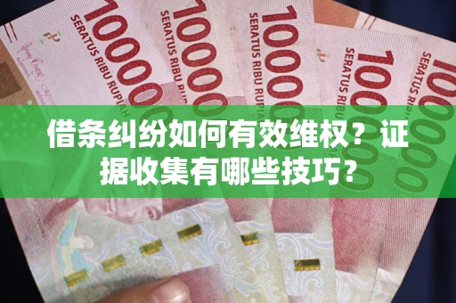济南借条纠纷如何有效维权？证据收集有哪些技巧？