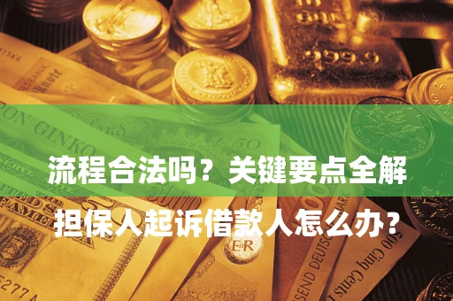 济南

担保人起诉借款人怎么办？流程合法吗？关键要点全解析