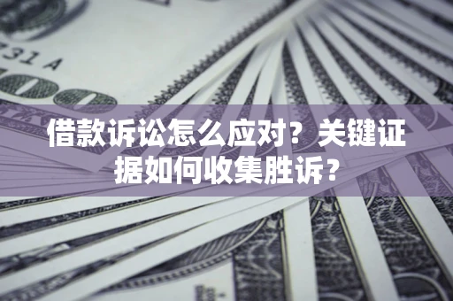 济南借款诉讼怎么应对？关键证据如何收集胜诉？